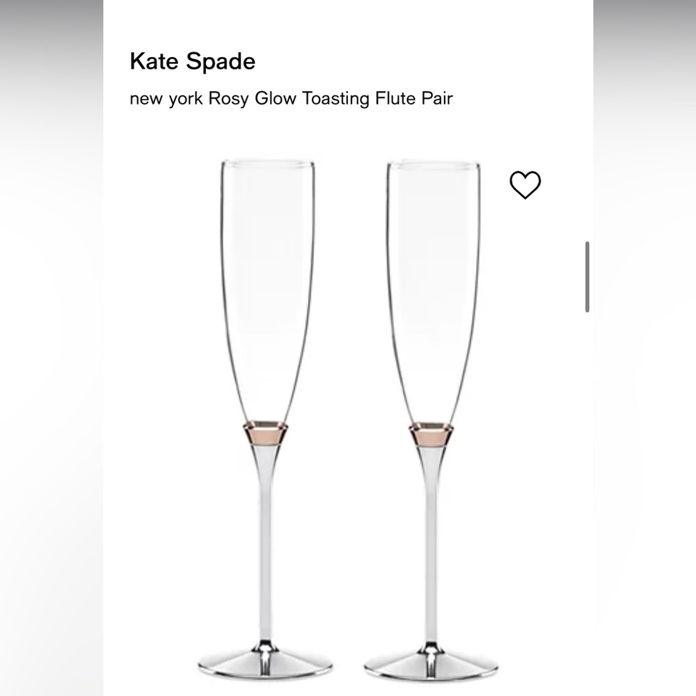Elegant Champagne Flutes - Clear with Gold Accents
